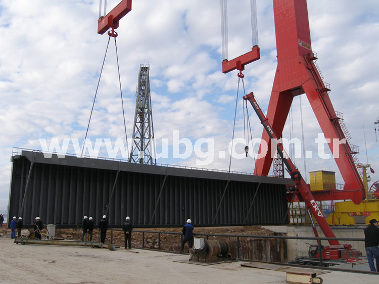 SEDEF TERSHANES YARI ISLAK KIZAK KAPAI - 50x8mt 250 TON